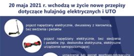 Nowe przepisy dotyczące hulajnóg elektrycznych i urządzeń transportu osobistego - definicje