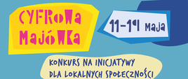 Treść plakatu:
Cyfrowa majówka – 11-19 maja 2019 r.
Konkurs na inicjatywy dla lokalnych społeczności
