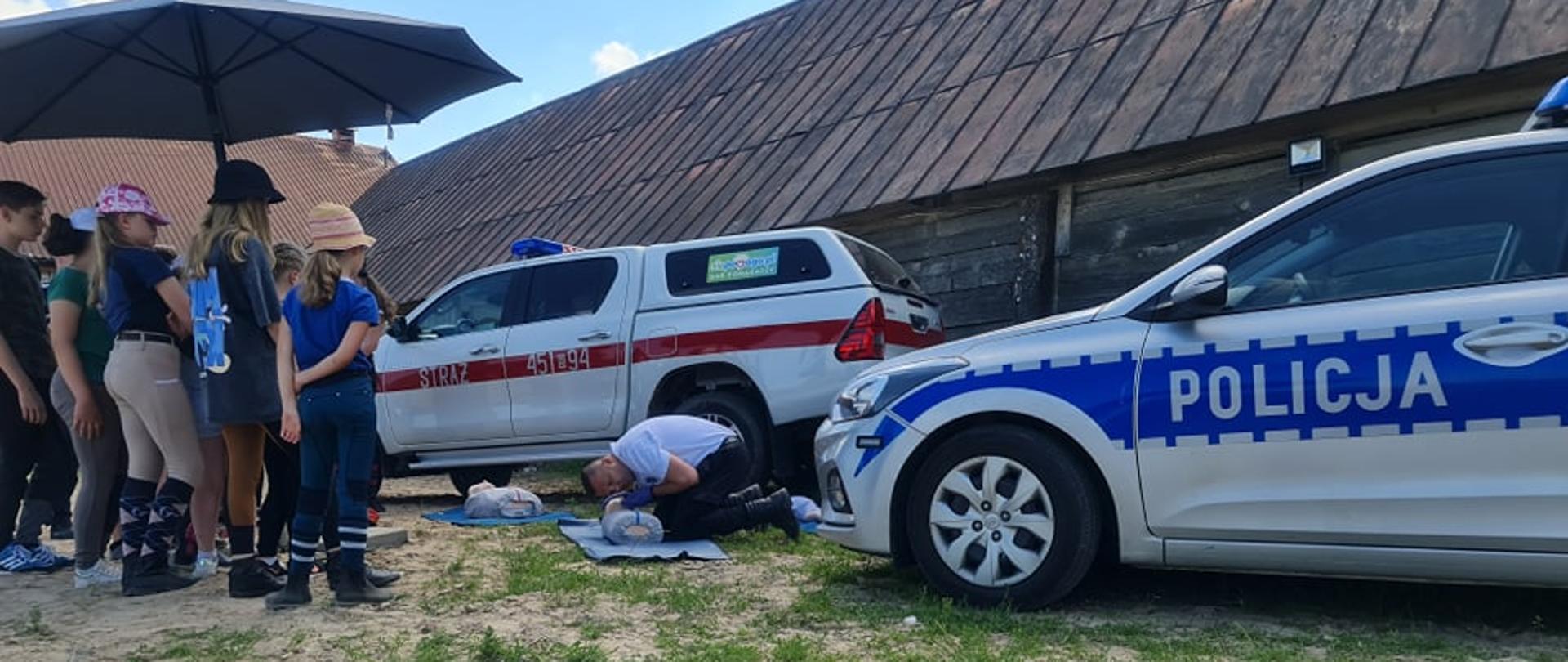 Strażacy i Policja wspólnie o bezpieczeństwie podczas letniego wypoczynku.