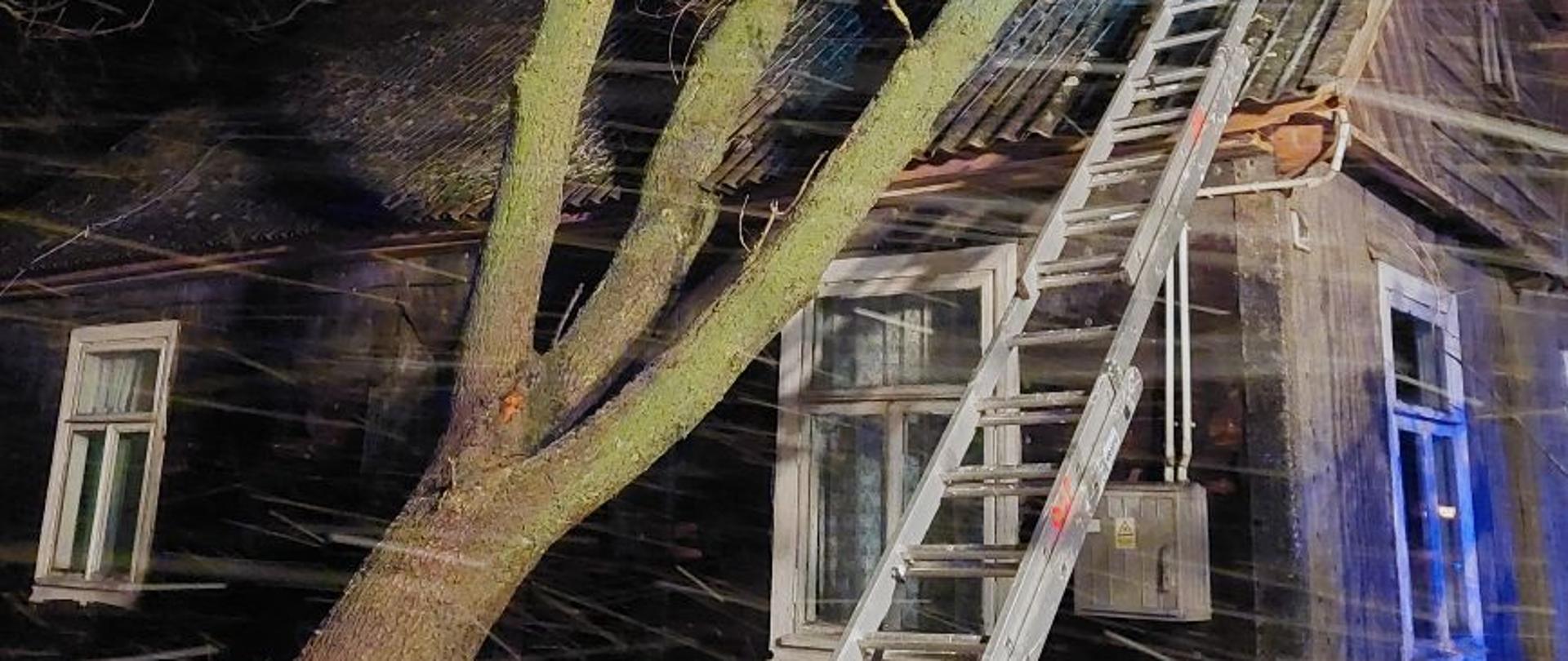 Usuwanie skutków wichury w powiecie monieckim.