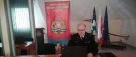 Na zdjeciu widać Komendanta Powiatowego Państowej Straży Pożarnej