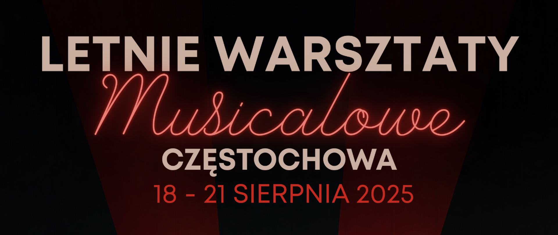 Zdjęcie członków TARTU FERWOR, tekst dotyczący letnich warsztatów musicalowych 18-21.08.2025 w ZSM w Częstochowie