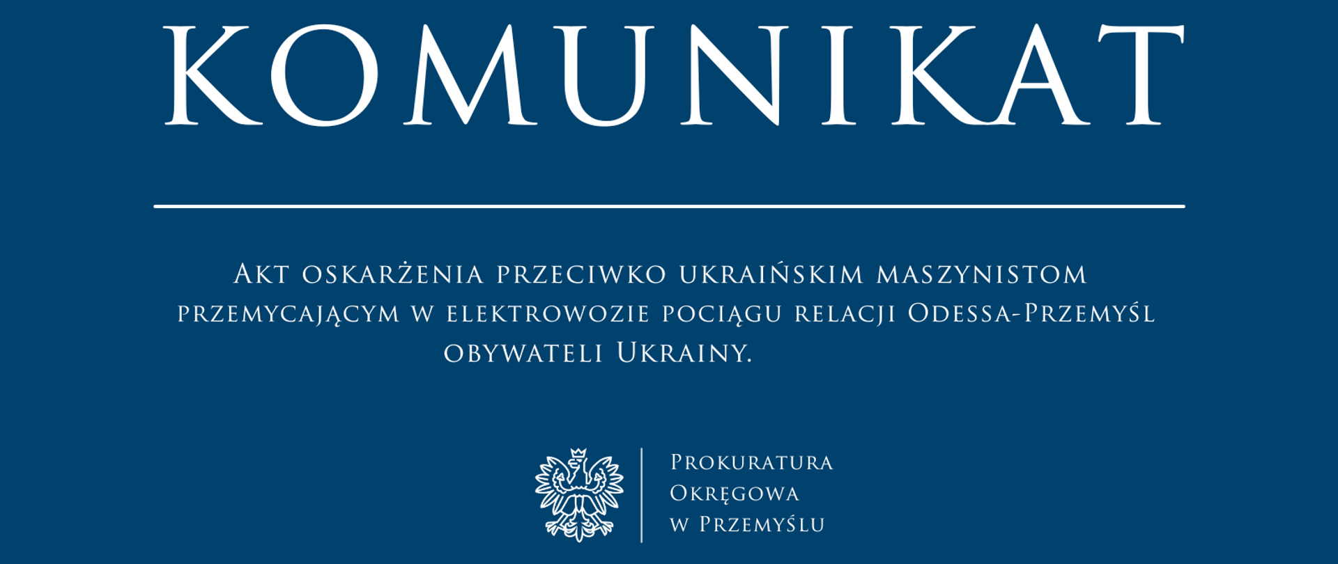 Akt oskarżenia przeciwko ukraińskim maszynistom