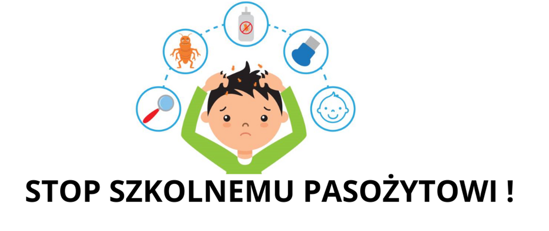 Chłopczyk drapiący się po głowie.