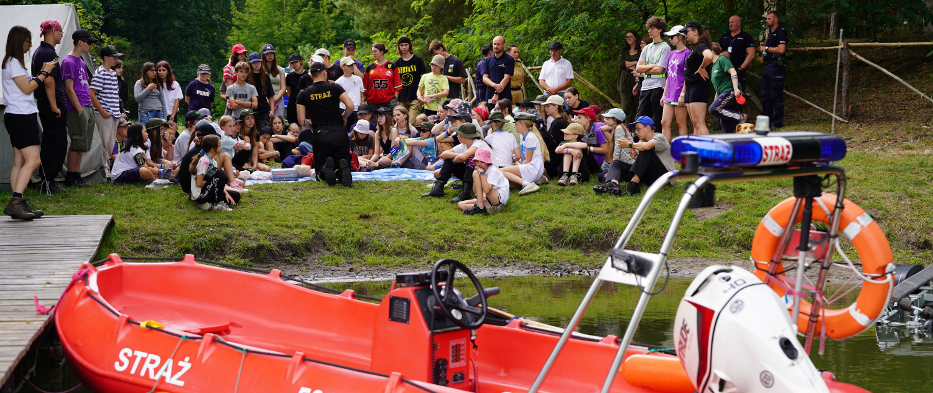Spotkanie edukacyjne z uczestnikami obozu harcerskiego w Kaplinie