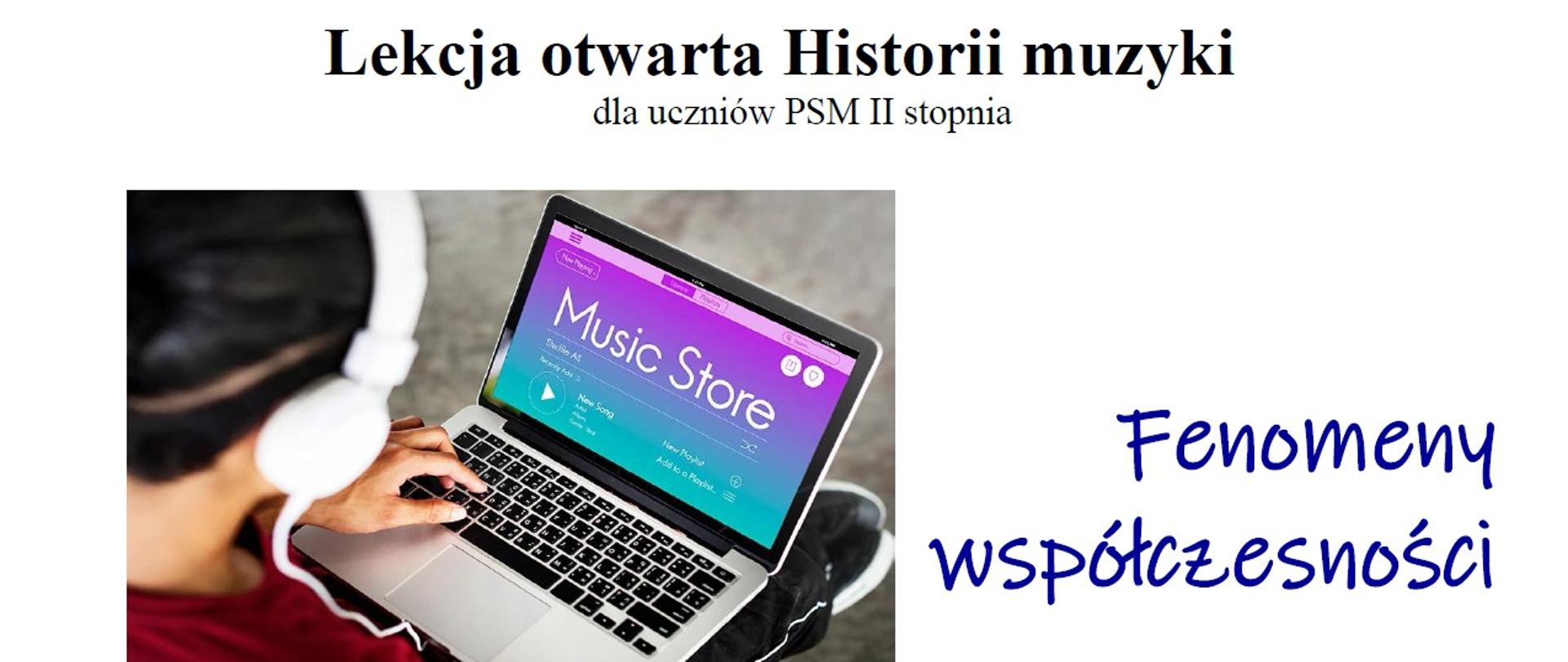 Plakat lekcji otwartej z historii muzyki