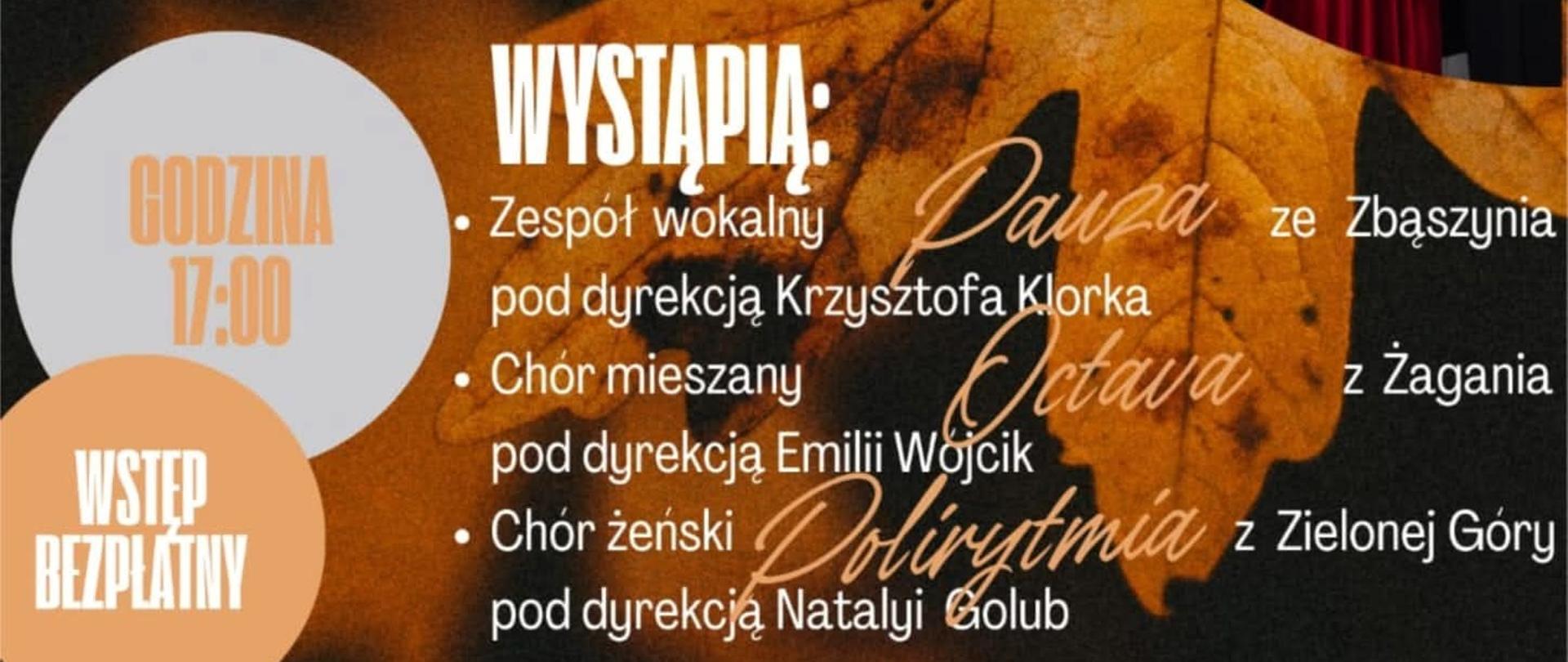 Koncert jesienny trzech chórów.