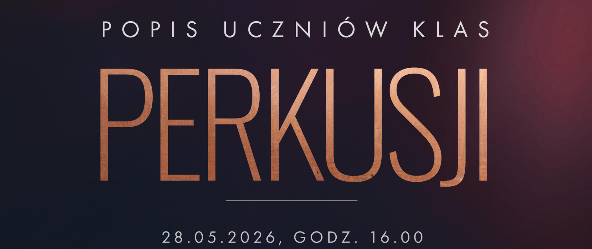 Popis perkusyjny - plakat