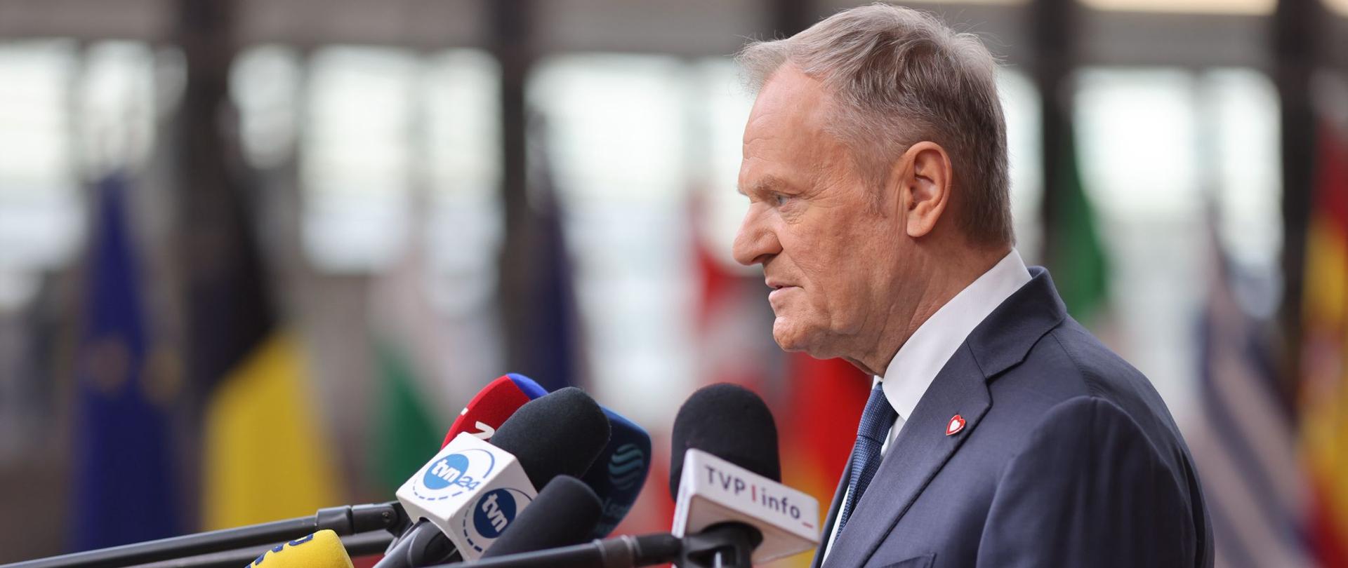 Premier Donald Tusk w Brukseli