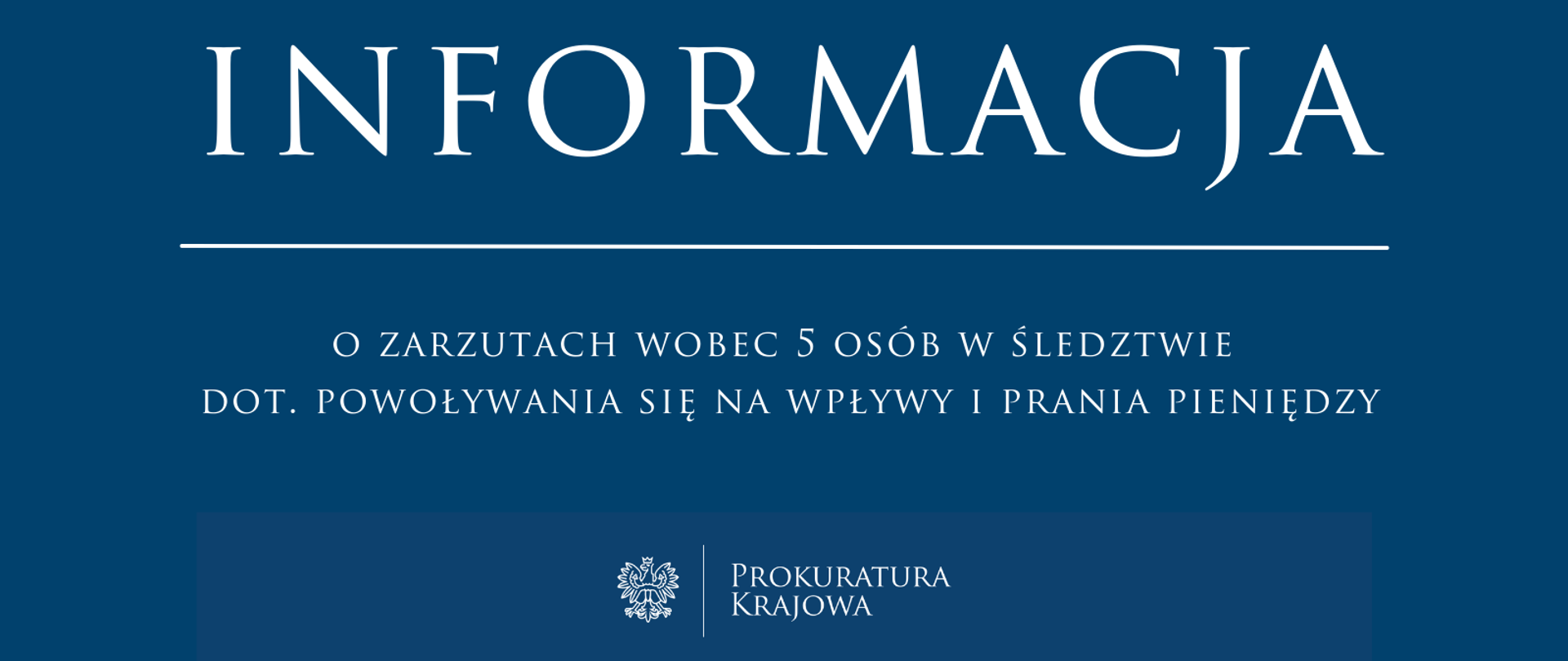 Zarzuty dla pięciu osób w śledztwie dotyczącym powoływania się na wpływy i prania pieniędzy