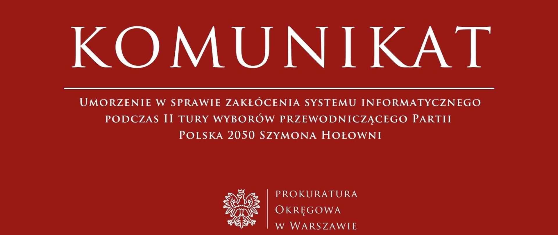 Komunikaty - Warszawa Okręg (23) Hołownia