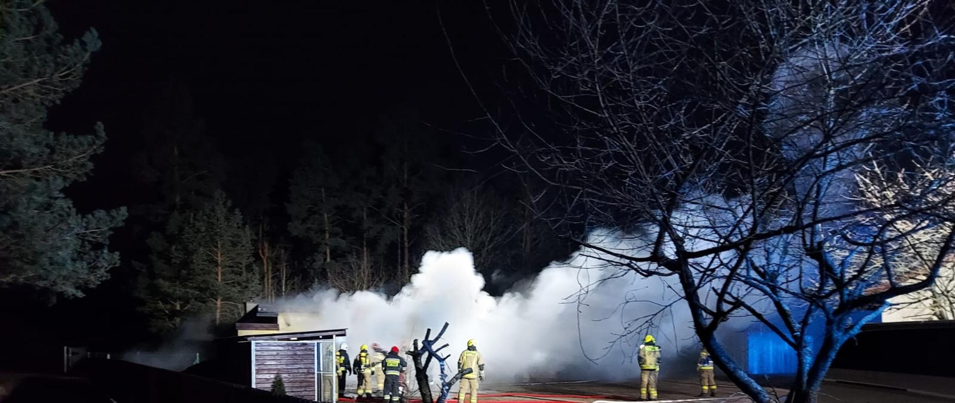 Pożar garażu w miejscowości Zabiele