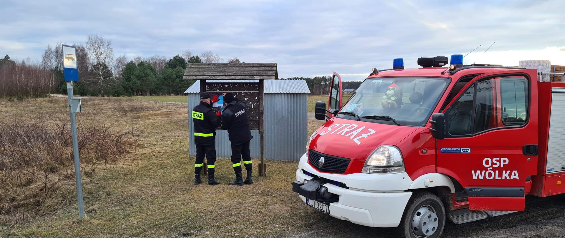 dystrybucja ulotek przez jednostki Ochotniczych Straży Pożarnych na terenie powiatu lipnowskiego