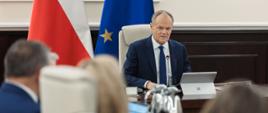Premier Donald Tusk podczas posiedzenia Rady Ministrów