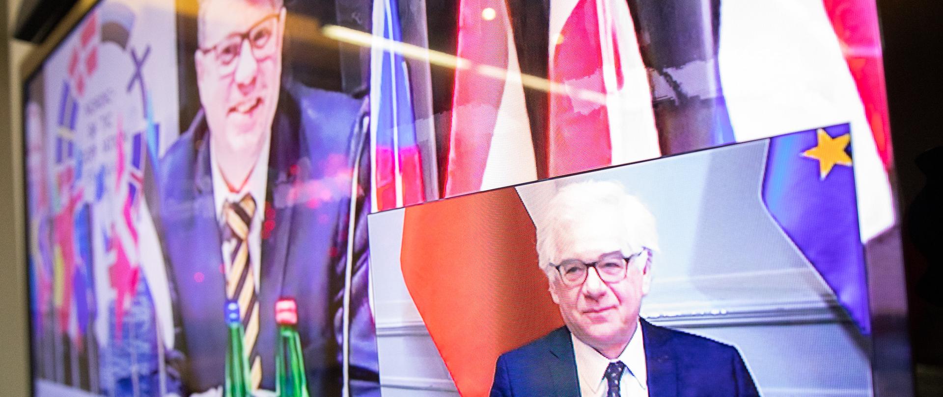 2020.06.03 Warszawa . Minister Jacek Czaputowicz . Wideokonferencja V4 .
Fot. Tymon Markowski / MSZ