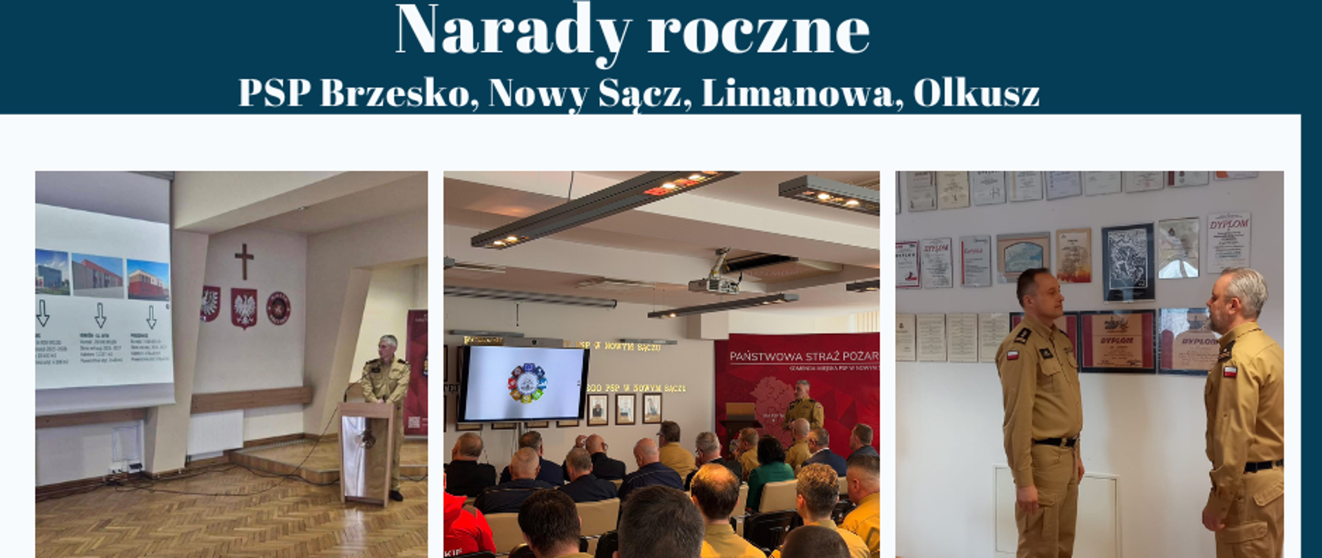 Narady roczne w PSP Brzesko, Nowy Sącz, Limanowa, Olkusz