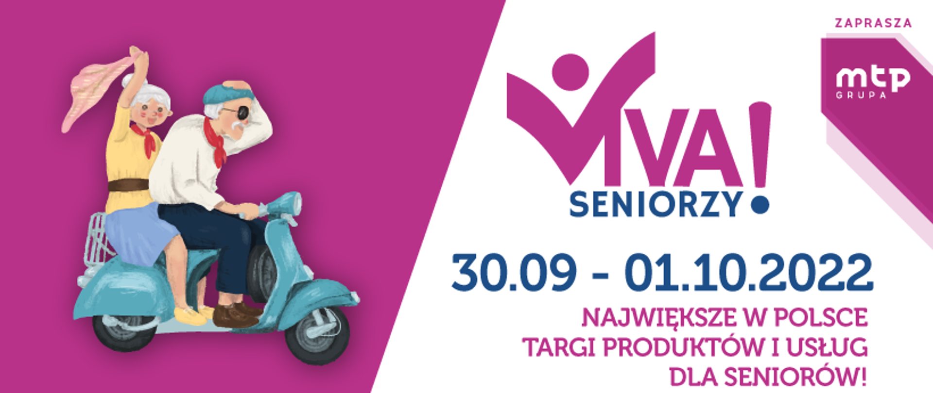 grafika promująca targi viva seniorzy