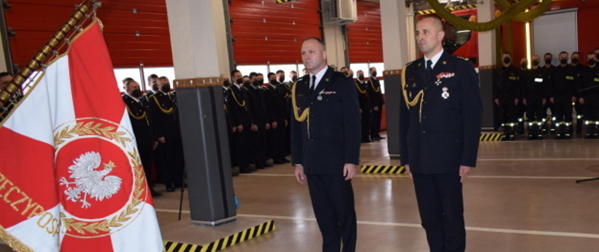 Uroczysta zbiórka z okazji powołania na stanowisko komendanta powiatowego PSP w Stalowej Woli mł. bryg. Szczepana Kozioł