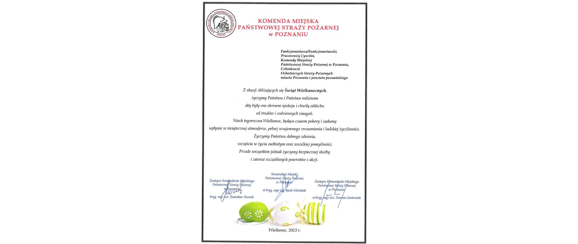 życzenia Wielkanocne 2023