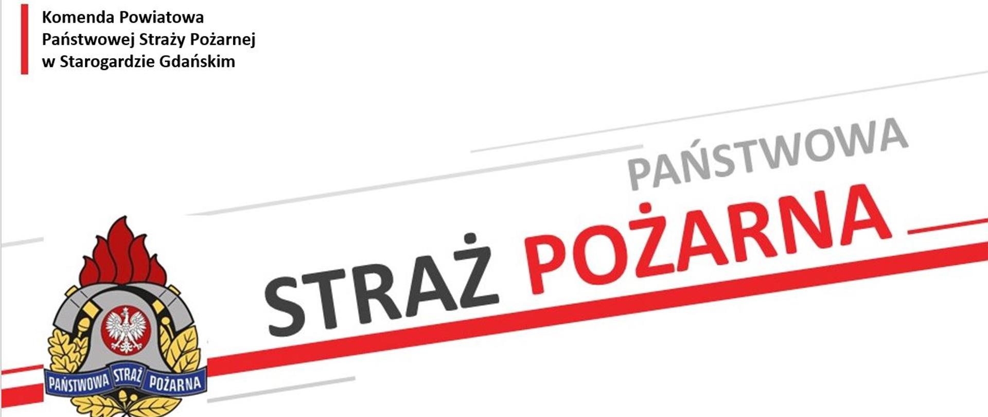 Strona tytułowa pokazu, napis Państwowa straż pożarna i data