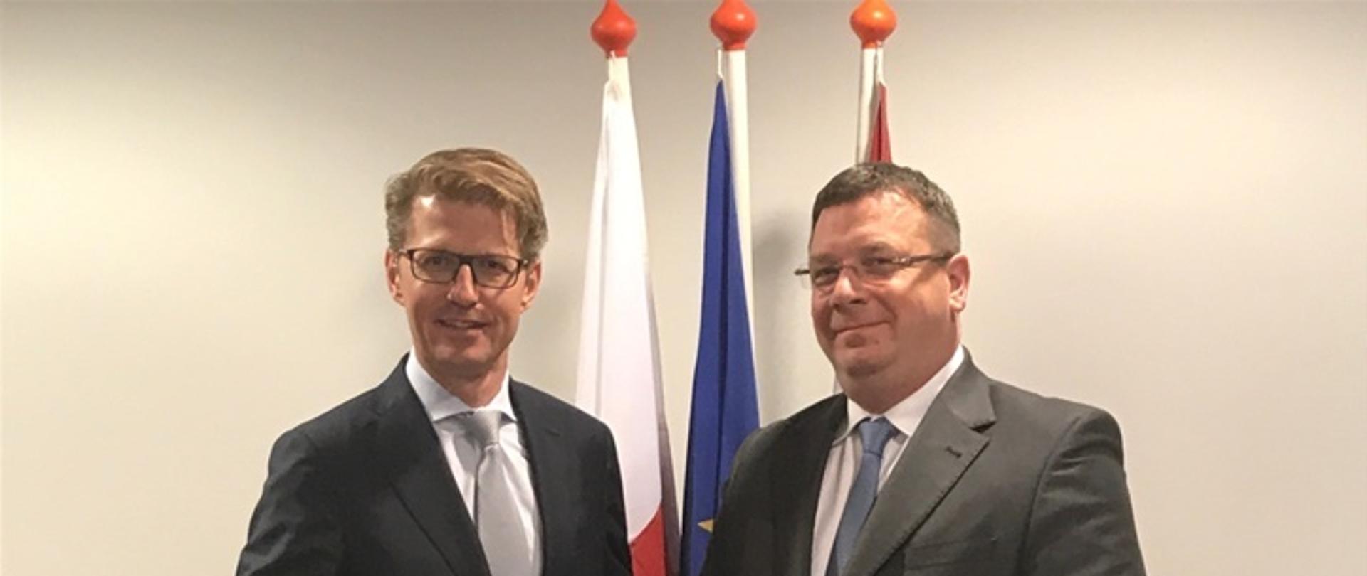 Wiceminister Wójcik spotkał się z Sekretarzem Stanu ds. Ochrony Prawnej Panem Sanderem Dekkerem
