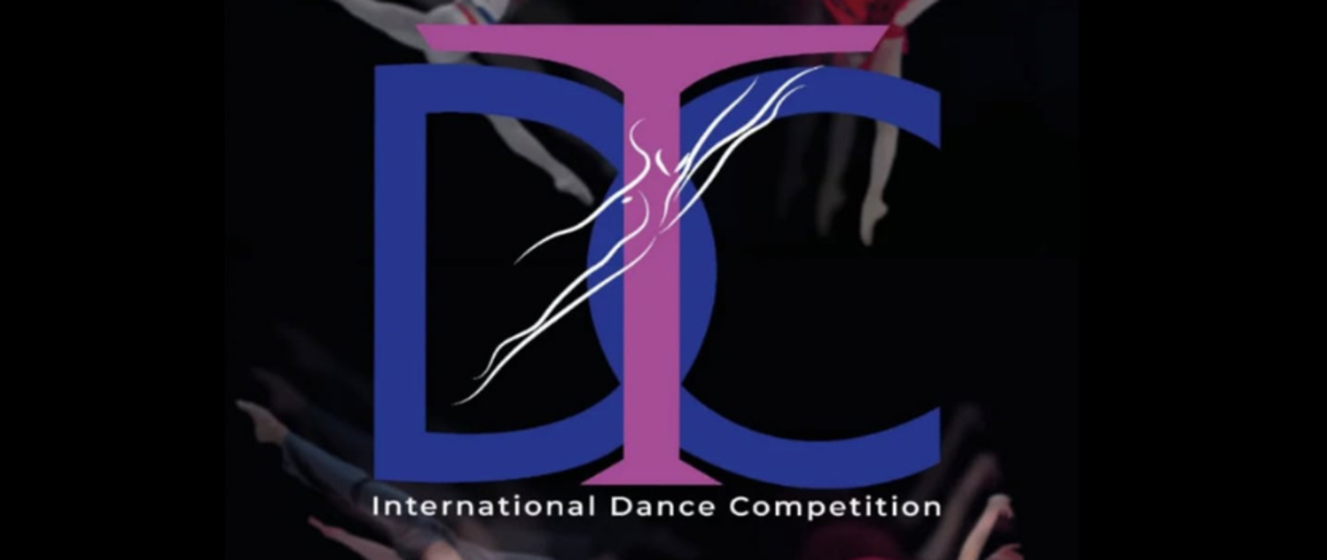 grafika: logo konkursu International Dance Competition 2025 na czarnym tle