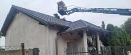 Pożar poddasza w domu jednorodzinnym w Lipie