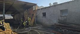 Pożar budynku inwentarskiego w miejscowości Ruda