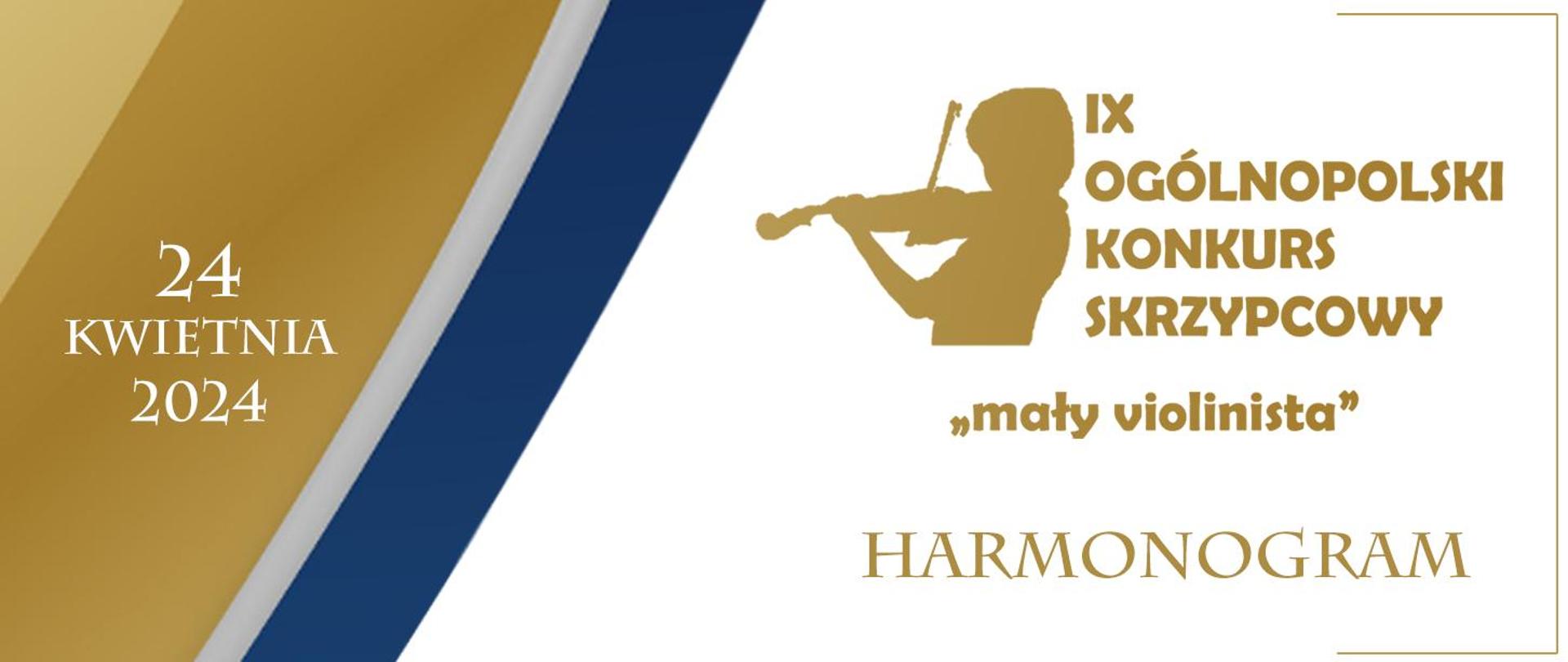 Biało granatowo beżowe tło, Logo konkursu