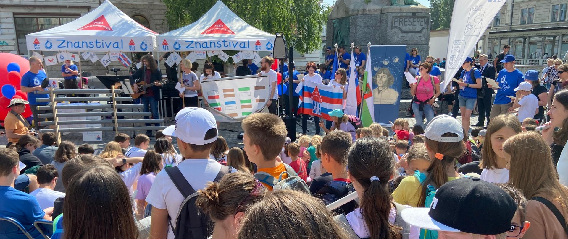 Urodziny Mikołaja Kopernika podczas Pikniku Naukowego w w centrum Lublany