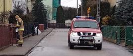 Strażacy OSP z terenu powiatu działdowskiego kolportują ulotki 