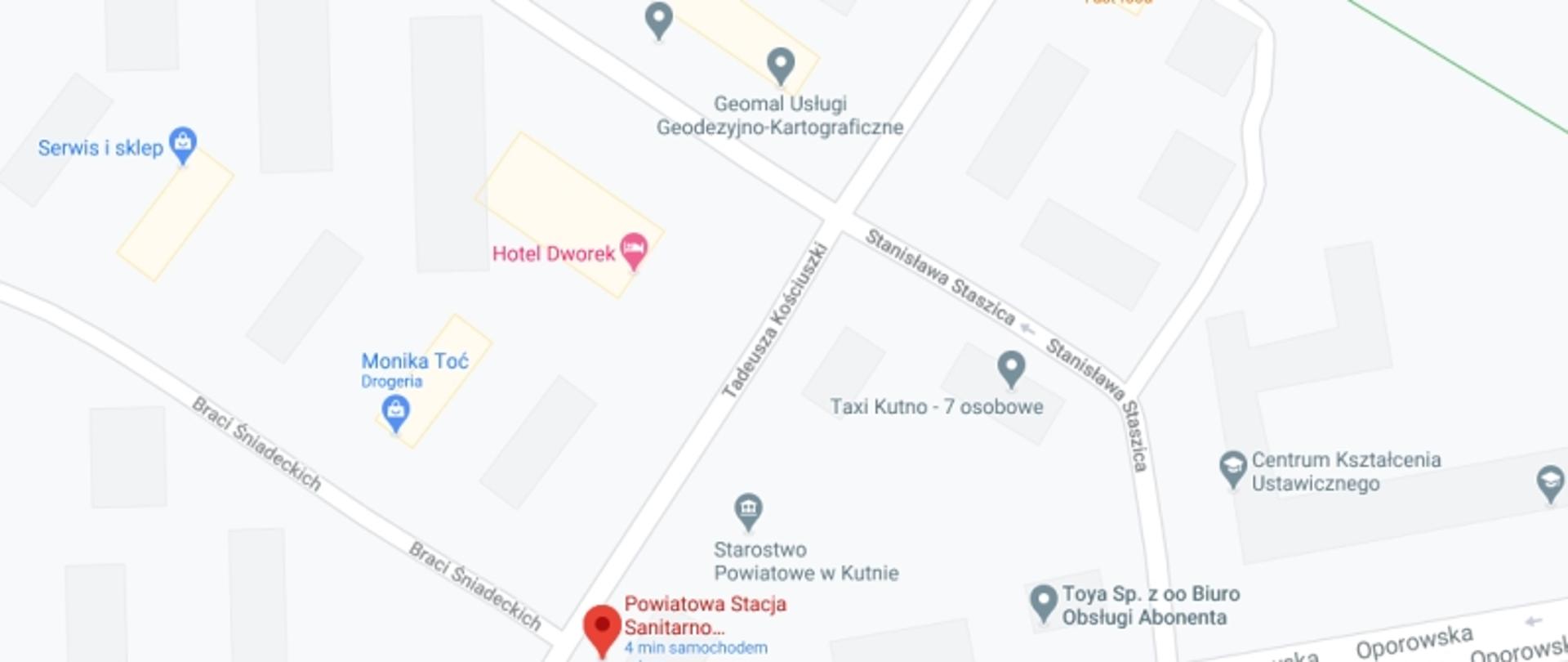 Lokalizacja PSSE w Kutnie