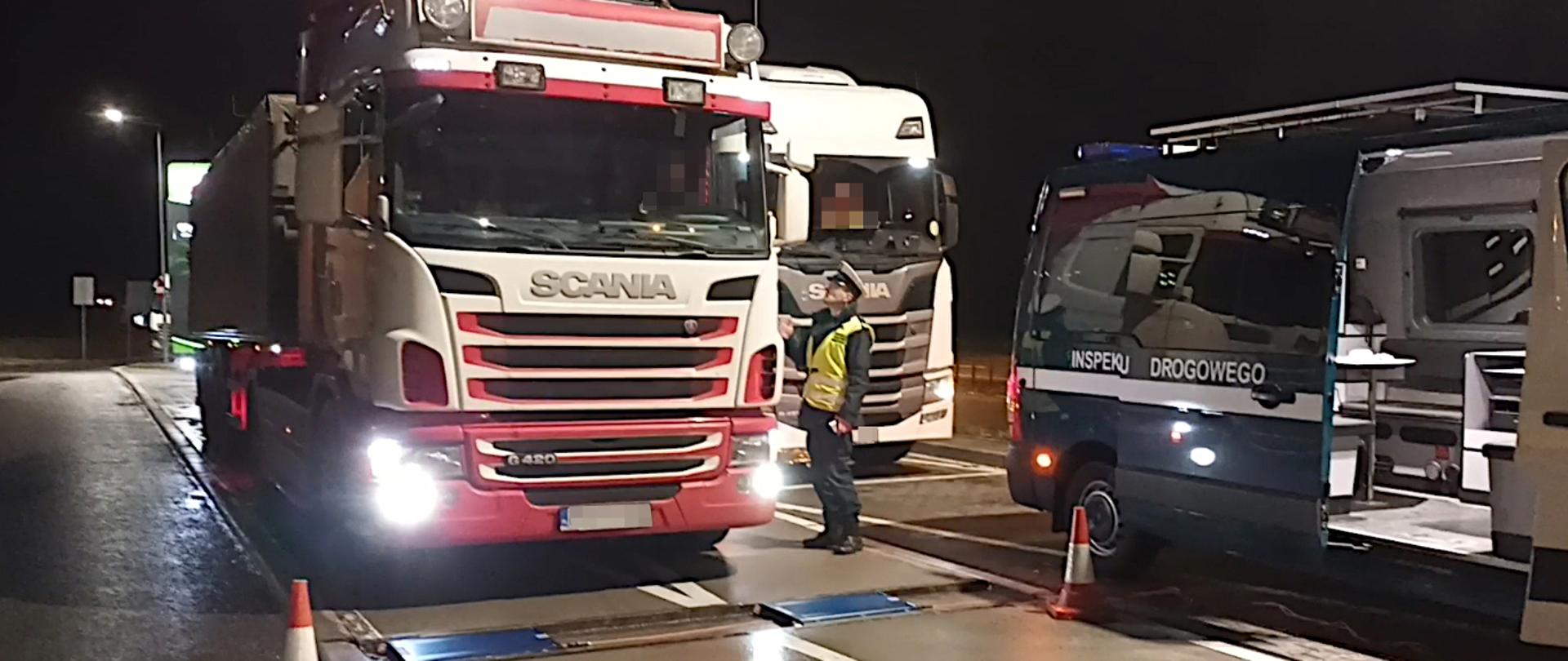 Instruowanie kierowcy przed procedurą ważenia