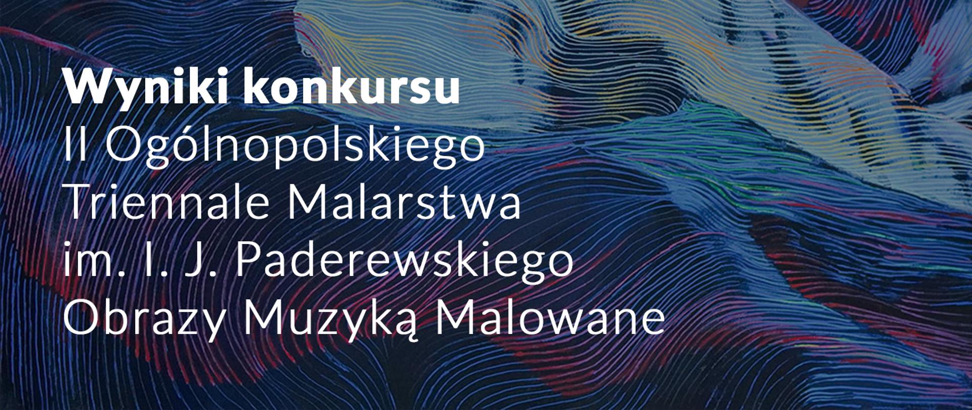 Baner biały napis na wzorzystym tle w faliste linie