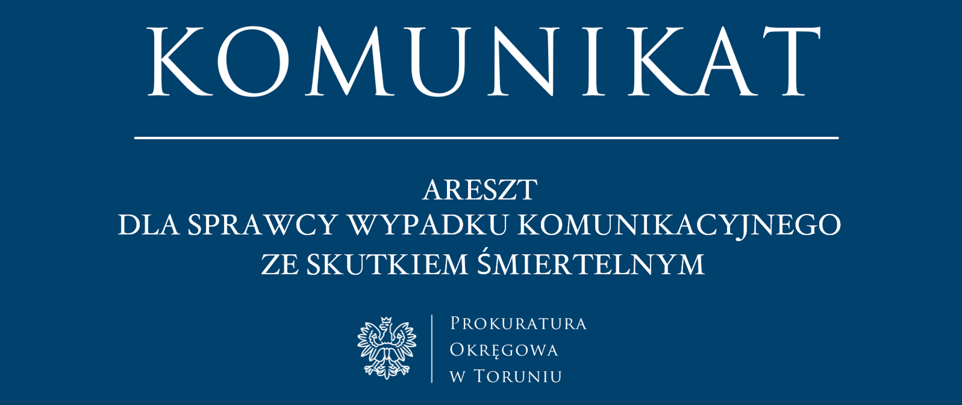 Areszt dla sprawcy wypadku komunikacyjnego ze skutkiem śmiertelnym