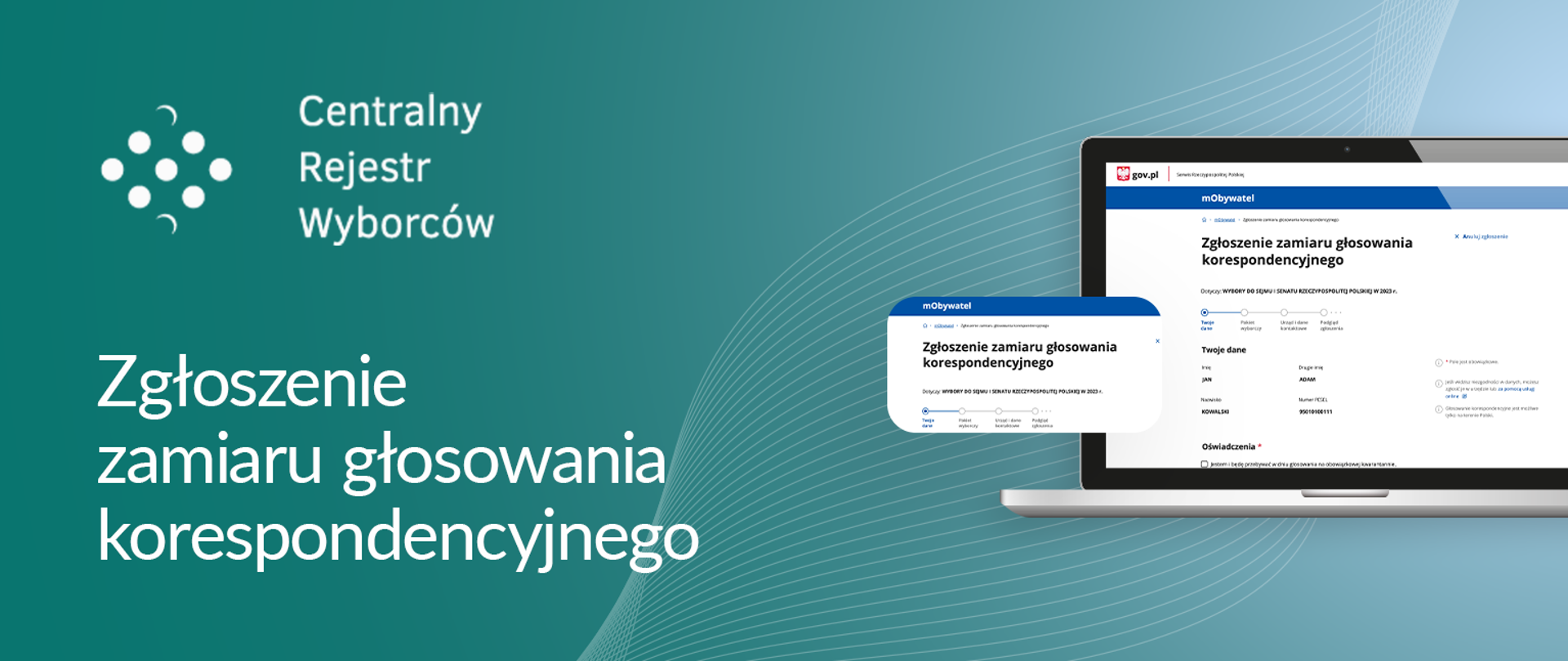 Zgłoszenie zamiaru głosowania korespondencyjnego.