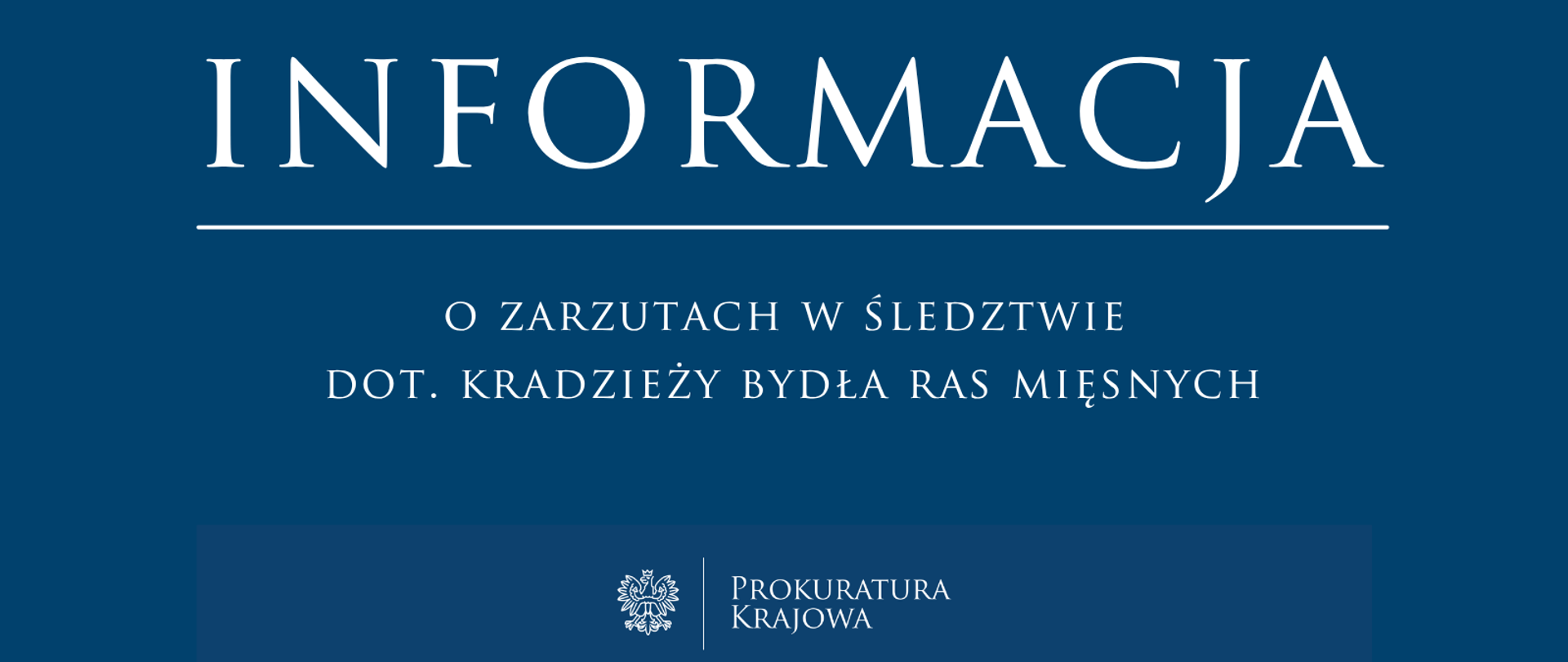 Zarzuty w śledztwie dotyczącym kradzieży bydła ras mięsnych