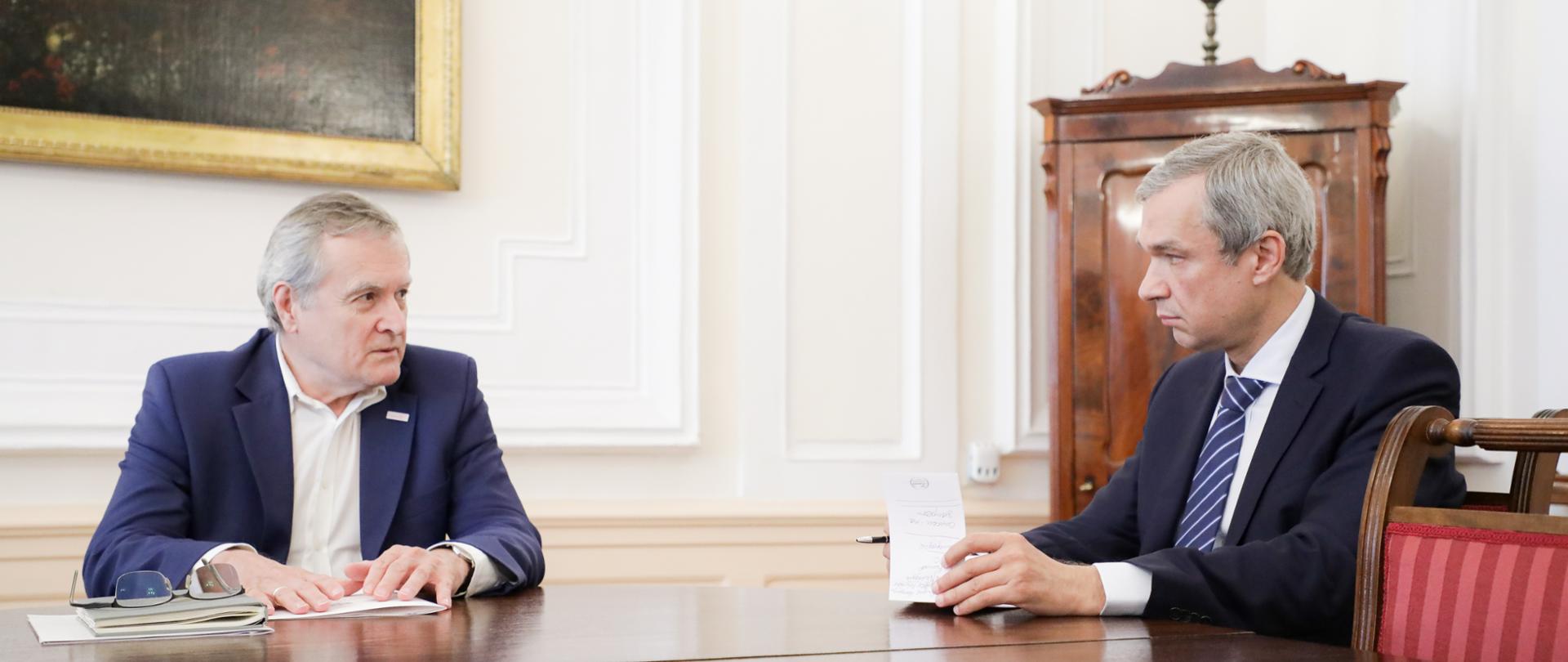 Minister kultury spotkał się z byłym dyrektorem Narodowego Teatru Akademickiego Białorusi, fot. Danuta Matloch