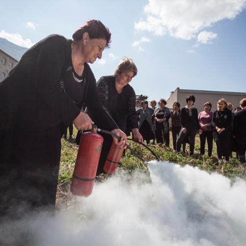 Ocena obiektów infrastruktury przedszkolnej i wsparcie gotowości instytucji gruzińskich do reakcji na katastrofy naturalne i pożary fot. PCPM/ A.Rostkowski