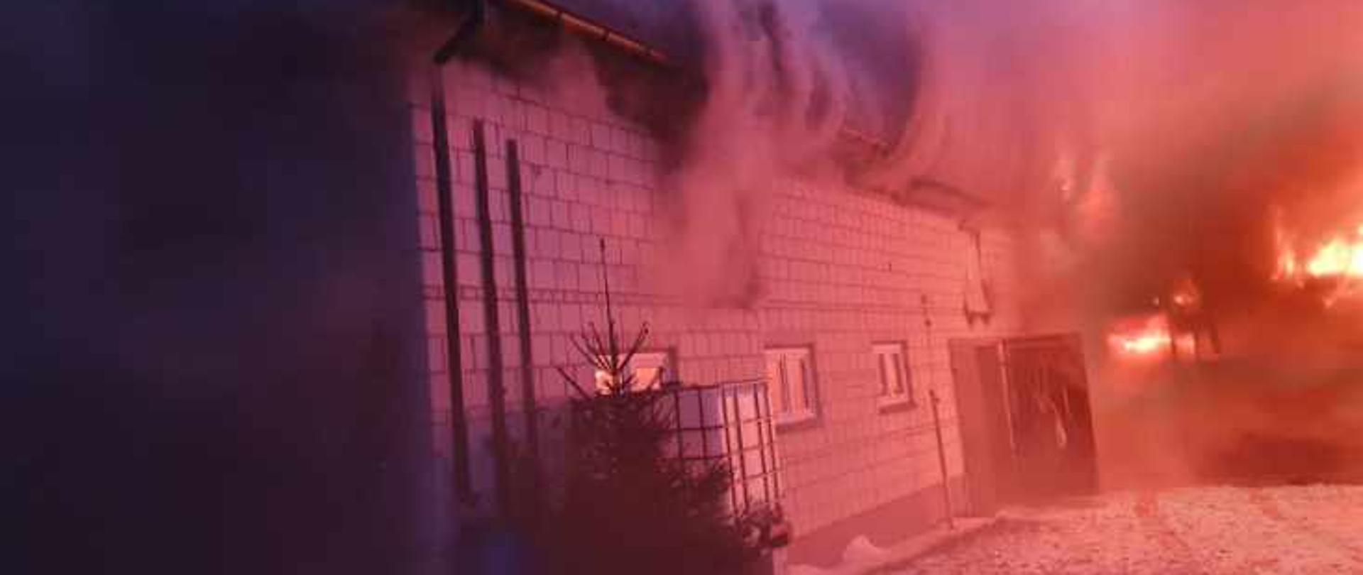 Pożar budynku gospodarczego w miejscowości Krypno Kościelne