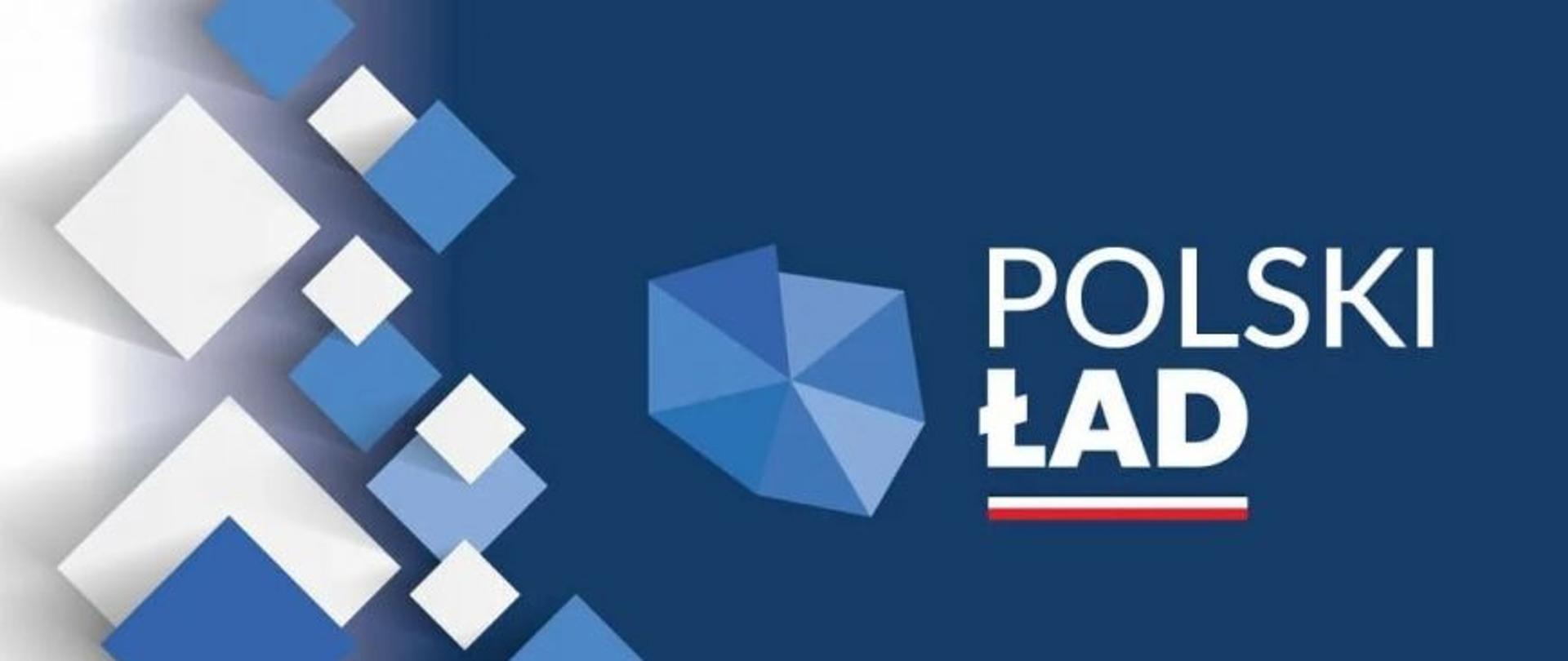 niebieskie tło, napisy białe