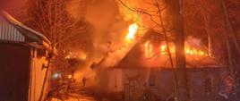 Pożar zabudowań mieszkalno-gospodarczych w Rabce-Zdroju