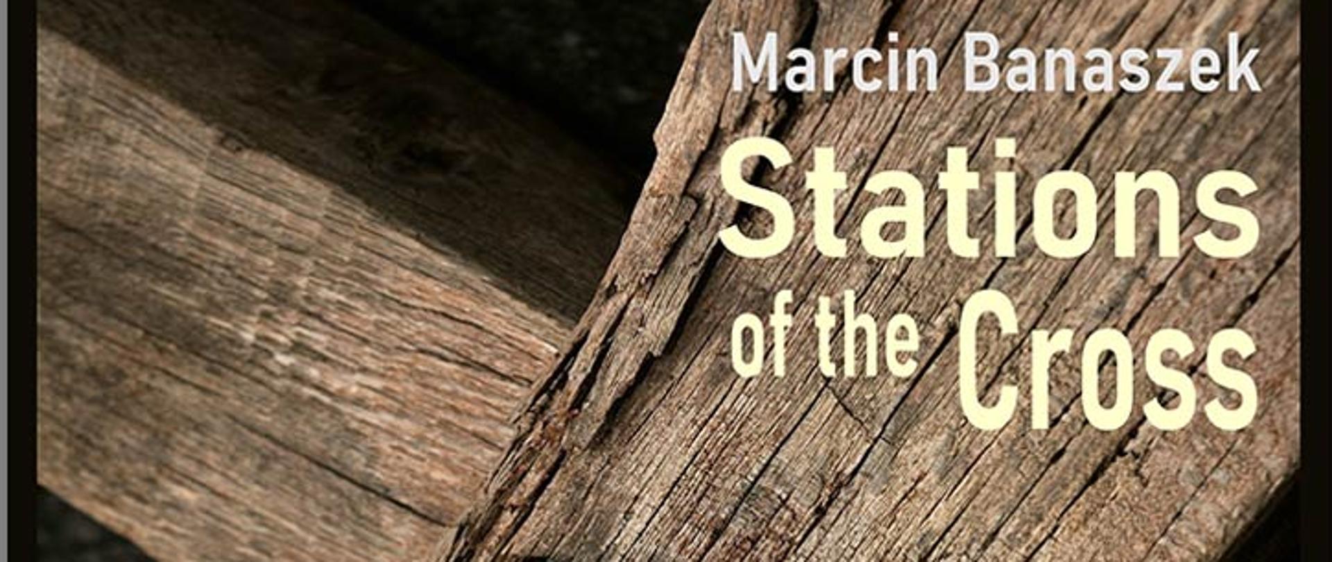 Afisz koncertu 20 marca 2022, różne napisy, w tle belki ze starego drewna 