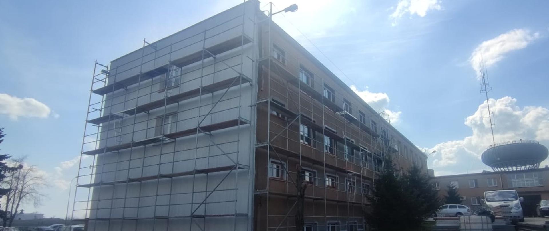 prace remontowe w ciechanowskiej komendzie