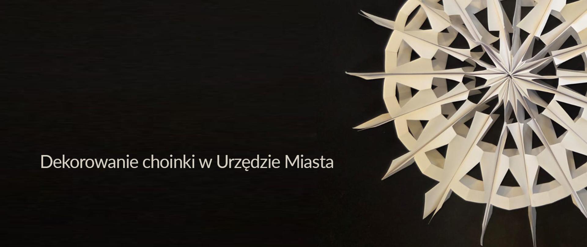 Dekorowanie choinki w Urzędzie Miasta