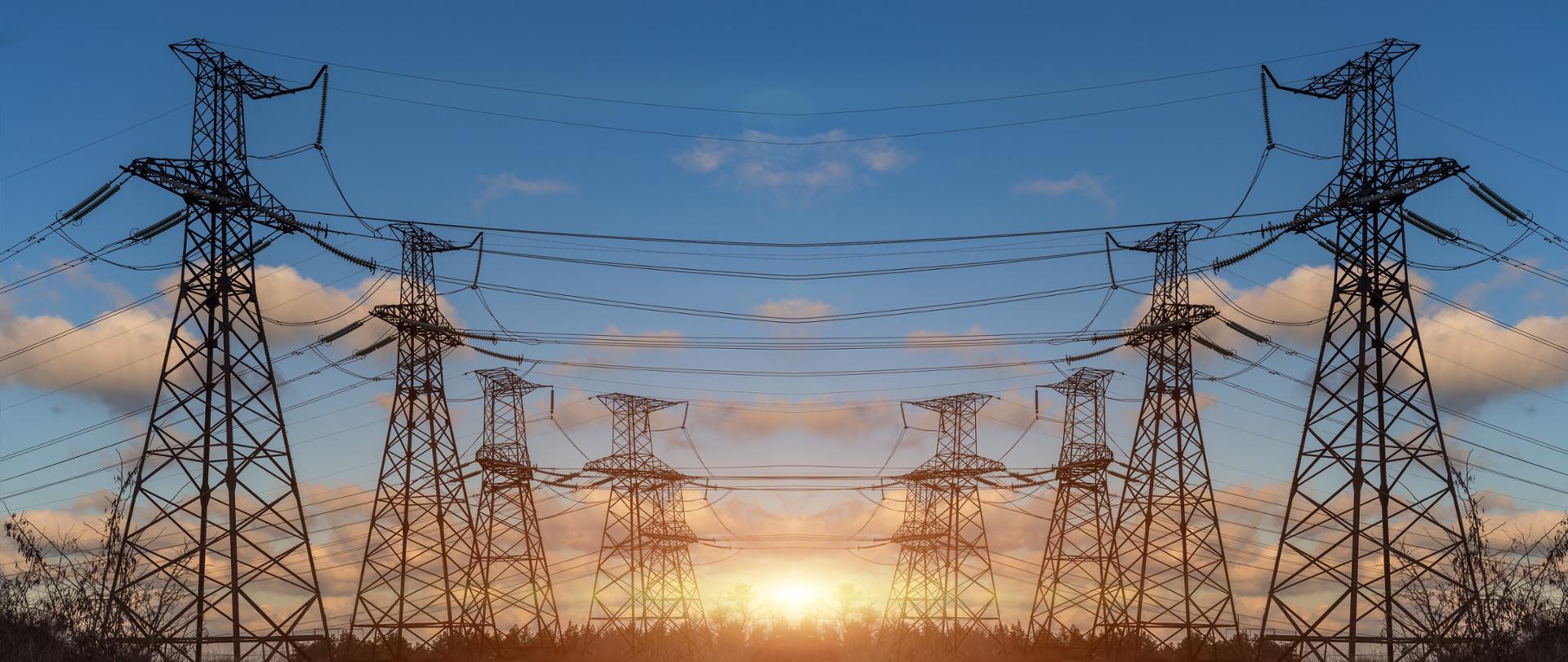 High Voltage Electric Transmission Tower Energy Pylon