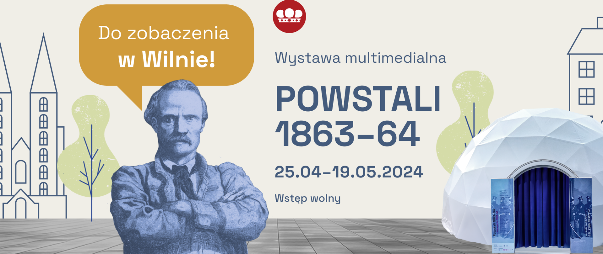 Plakat - wystawa Powstali 1863-64