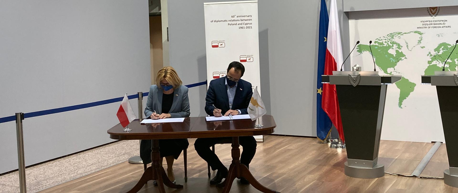 Signing of the Declaration of Intent for the celebration of the 60th anniversary of the establishment of diplomatic relations between Poland and Cyprus