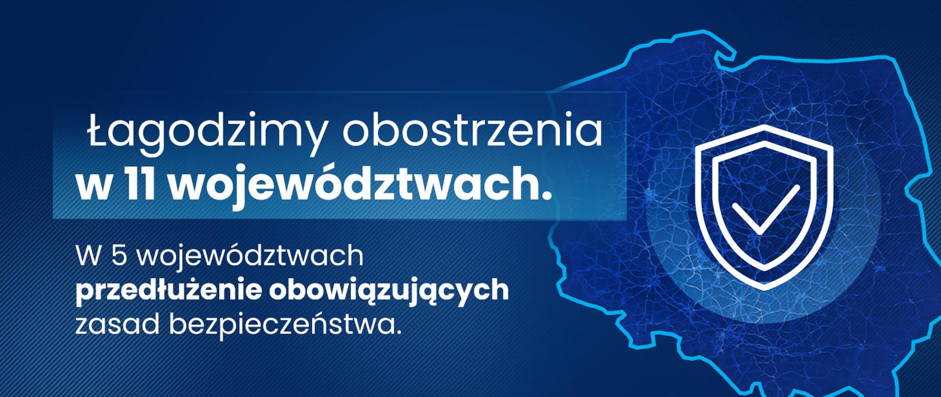 Łagodzimy obostrzenia w 11 województwach. W 5 województwach przedłużenie obowiązujących zasad bezpieczeństwa.