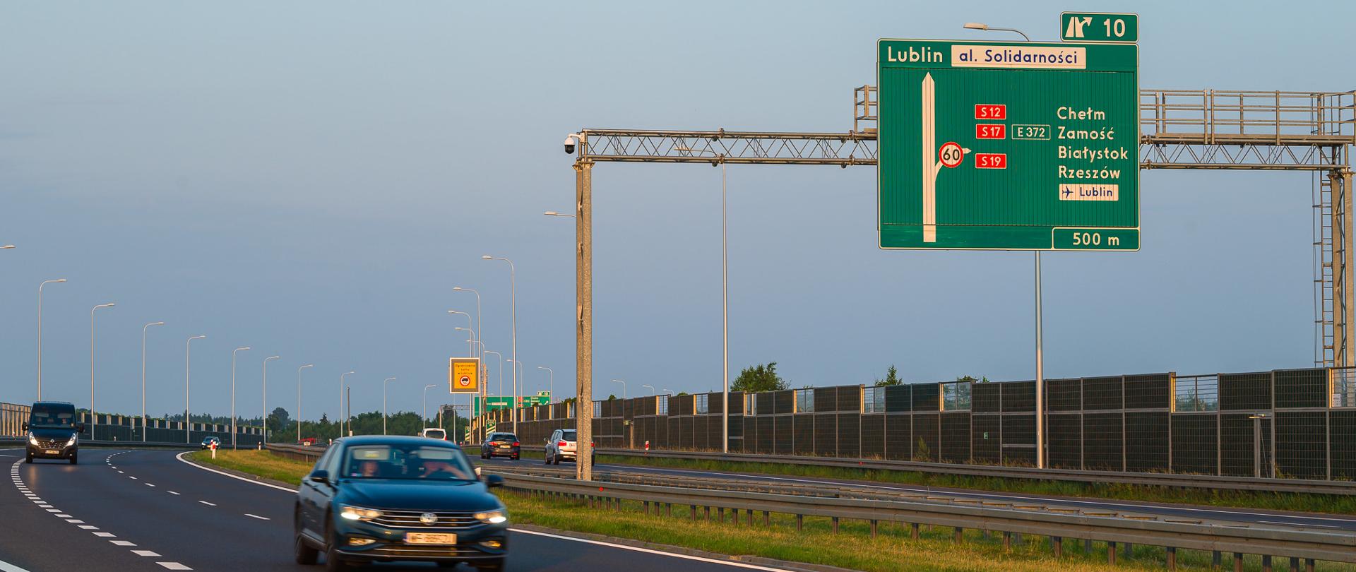 Ruch pojazdów na S12/S17 Lublin Sławinek